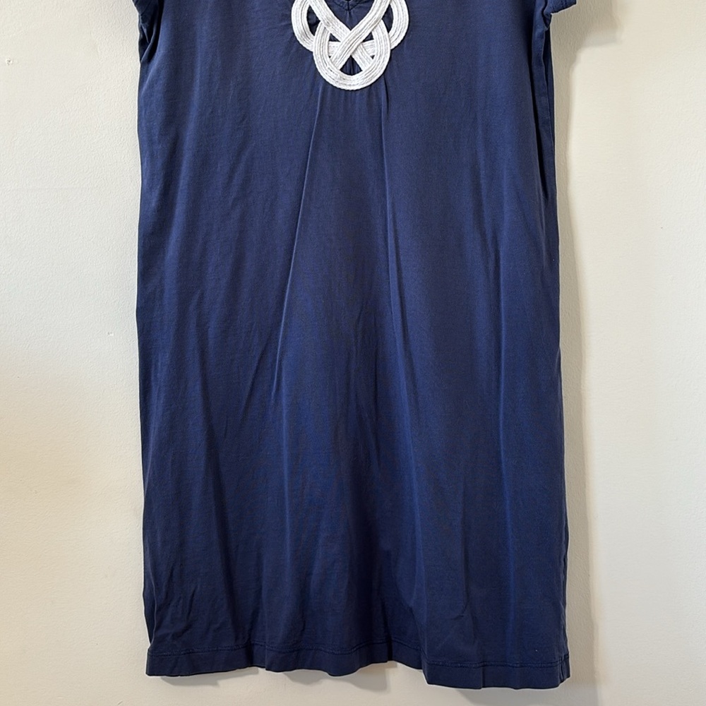 Lilly Pulitzer Brewster Dress Navy 100% Pima Cotton Size Medium - Picture 4 of 9